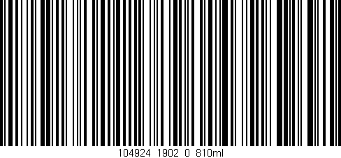 Código de barras (EAN, GTIN, SKU, ISBN): '104924_1902_0_810ml'