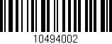 Código de barras (EAN, GTIN, SKU, ISBN): '10494002'