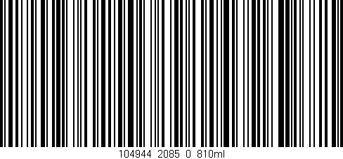 Código de barras (EAN, GTIN, SKU, ISBN): '104944_2085_0_810ml'