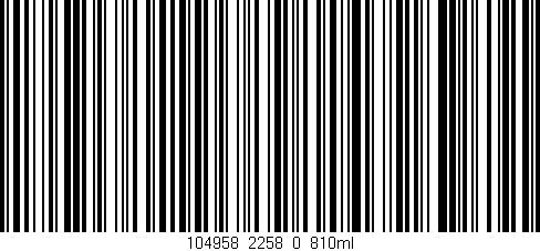 Código de barras (EAN, GTIN, SKU, ISBN): '104958_2258_0_810ml'
