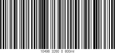 Código de barras (EAN, GTIN, SKU, ISBN): '10496_3260_0_800ml'