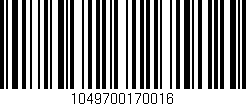 Código de barras (EAN, GTIN, SKU, ISBN): '1049700170016'
