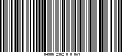 Código de barras (EAN, GTIN, SKU, ISBN): '104986_2362_0_810ml'