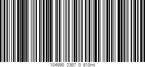 Código de barras (EAN, GTIN, SKU, ISBN): '104990_2367_0_810ml'