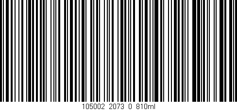 Código de barras (EAN, GTIN, SKU, ISBN): '105002_2073_0_810ml'