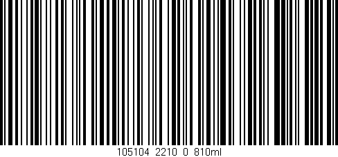 Código de barras (EAN, GTIN, SKU, ISBN): '105104_2210_0_810ml'