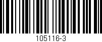 Código de barras (EAN, GTIN, SKU, ISBN): '105116-3'
