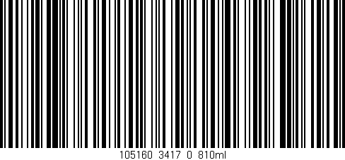 Código de barras (EAN, GTIN, SKU, ISBN): '105160_3417_0_810ml'
