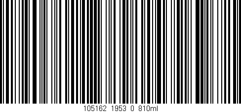 Código de barras (EAN, GTIN, SKU, ISBN): '105162_1953_0_810ml'