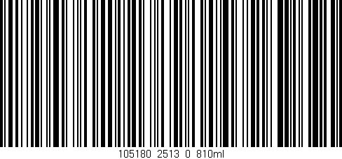 Código de barras (EAN, GTIN, SKU, ISBN): '105180_2513_0_810ml'