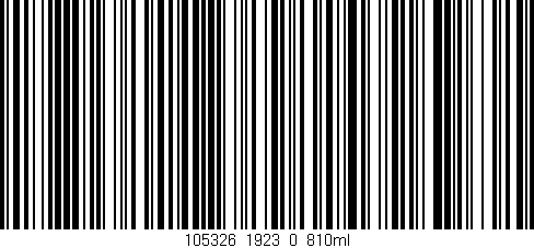 Código de barras (EAN, GTIN, SKU, ISBN): '105326_1923_0_810ml'