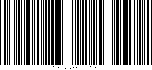 Código de barras (EAN, GTIN, SKU, ISBN): '105332_2560_0_810ml'