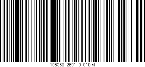 Código de barras (EAN, GTIN, SKU, ISBN): '105358_2691_0_810ml'