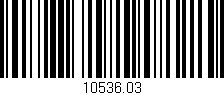 Código de barras (EAN, GTIN, SKU, ISBN): '10536.03'