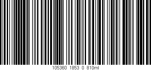 Código de barras (EAN, GTIN, SKU, ISBN): '105360_1853_0_810ml'