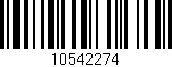 Código de barras (EAN, GTIN, SKU, ISBN): '10542274'
