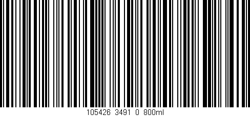 Código de barras (EAN, GTIN, SKU, ISBN): '105426_3491_0_800ml'