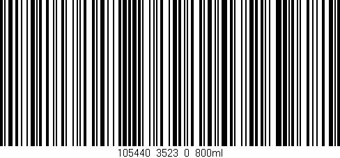 Código de barras (EAN, GTIN, SKU, ISBN): '105440_3523_0_800ml'