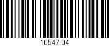 Código de barras (EAN, GTIN, SKU, ISBN): '10547.04'