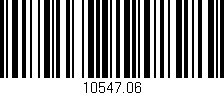 Código de barras (EAN, GTIN, SKU, ISBN): '10547.06'