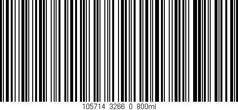 Código de barras (EAN, GTIN, SKU, ISBN): '105714_3266_0_800ml'