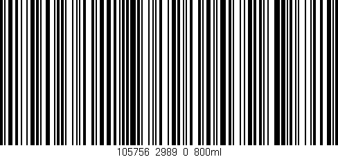 Código de barras (EAN, GTIN, SKU, ISBN): '105756_2989_0_800ml'