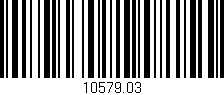 Código de barras (EAN, GTIN, SKU, ISBN): '10579.03'