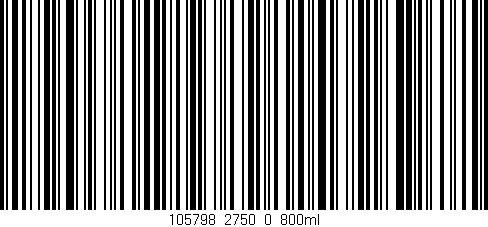 Código de barras (EAN, GTIN, SKU, ISBN): '105798_2750_0_800ml'