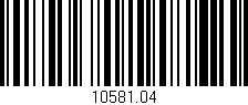 Código de barras (EAN, GTIN, SKU, ISBN): '10581.04'