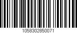 Código de barras (EAN, GTIN, SKU, ISBN): '1058302850071'
