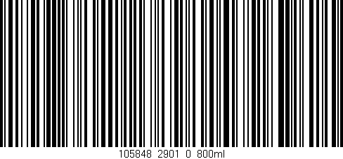 Código de barras (EAN, GTIN, SKU, ISBN): '105848_2901_0_800ml'