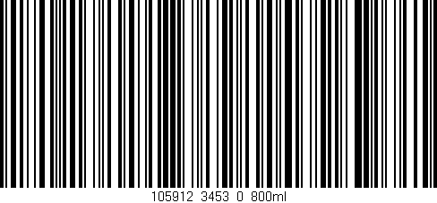 Código de barras (EAN, GTIN, SKU, ISBN): '105912_3453_0_800ml'