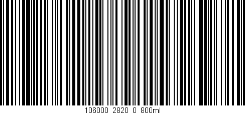 Código de barras (EAN, GTIN, SKU, ISBN): '106000_2820_0_800ml'