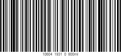 Código de barras (EAN, GTIN, SKU, ISBN): '10604_1931_0_800ml'