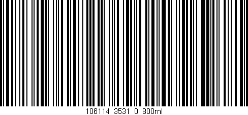 Código de barras (EAN, GTIN, SKU, ISBN): '106114_3531_0_800ml'