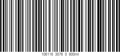Código de barras (EAN, GTIN, SKU, ISBN): '106116_3076_0_800ml'