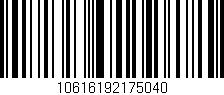 Código de barras (EAN, GTIN, SKU, ISBN): '10616192175040'