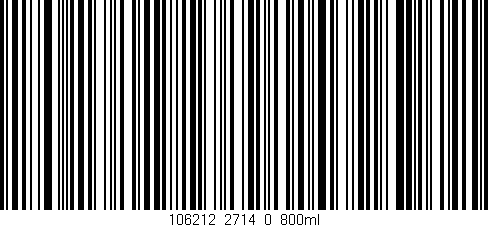 Código de barras (EAN, GTIN, SKU, ISBN): '106212_2714_0_800ml'