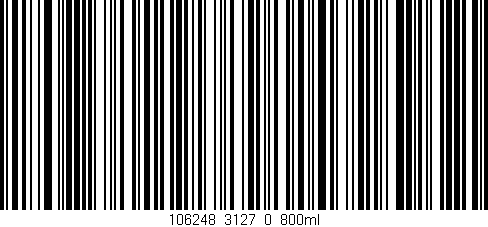 Código de barras (EAN, GTIN, SKU, ISBN): '106248_3127_0_800ml'