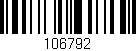 Código de barras (EAN, GTIN, SKU, ISBN): '106792'