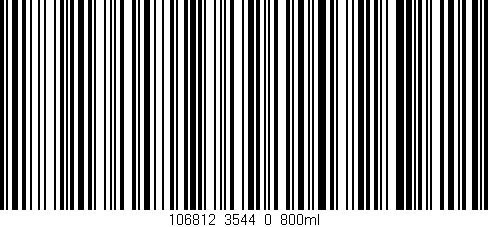 Código de barras (EAN, GTIN, SKU, ISBN): '106812_3544_0_800ml'