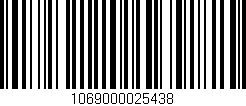 Código de barras (EAN, GTIN, SKU, ISBN): '1069000025438'