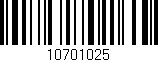Código de barras (EAN, GTIN, SKU, ISBN): '10701025'