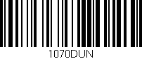 Código de barras (EAN, GTIN, SKU, ISBN): '1070DUN'