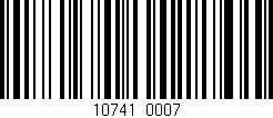 Código de barras (EAN, GTIN, SKU, ISBN): '10741/0007'