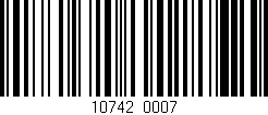 Código de barras (EAN, GTIN, SKU, ISBN): '10742/0007'