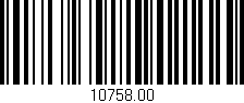 Código de barras (EAN, GTIN, SKU, ISBN): '10758.00'