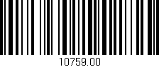 Código de barras (EAN, GTIN, SKU, ISBN): '10759.00'