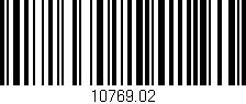 Código de barras (EAN, GTIN, SKU, ISBN): '10769.02'