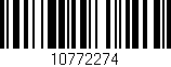 Código de barras (EAN, GTIN, SKU, ISBN): '10772274'